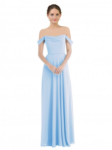 Soft Chiffon A-Line Long Sleeveless Formal Evening Gown / Bridesmaid Dress Sheffield