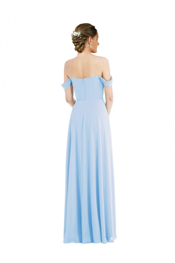 Soft Chiffon A-Line Long Sleeveless Formal Evening Gown / Bridesmaid Dress Sheffield