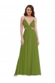 Soft Chiffon A-Line Long Sleeveless Open Back Plus Size Evening Gown / Bridesmaid Dress Sheffield