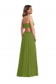 Soft Chiffon A-Line Long Sleeveless Open Back Plus Size Evening Gown / Bridesmaid Dress Sheffield