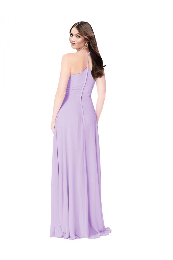 Soft Chiffon A-Line Long Sleeveless Saffron Formal Dress / Bridesmaid Dress Sheffield