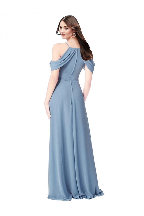 Soft Chiffon A-Line Long Sleeveless Evening Dress / Bridesmaid Dress Sheffield