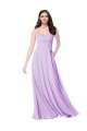 Soft Chiffon A-Line Long Sleeveless Lilac Bridal Party Dress Sheffield