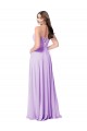 Soft Chiffon A-Line Long Sleeveless Lilac Bridal Party Dress Sheffield