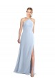 Chiffon A-Line Long Sleeveless Keyhole Back Daring Side Slit Bridesmaid Dresses Sheffield
