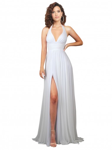 Soft Chiffon A-Line Sweep Train Sleeveless Low Back Semi Formal Evening Dress / Bridesmaid Dress Sheffield