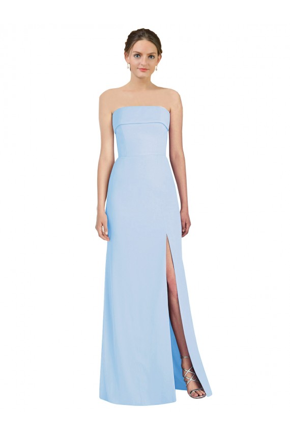 Soft Chiffon Trumpet Long Sleeveless Low Back Black Tie Evening Gown / Bridesmaid Dress Sheffield