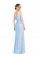 Soft Chiffon Trumpet Long Sleeveless Low Back Black Tie Evening Gown / Bridesmaid Dress Sheffield