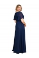 Soft Chiffon A-Line Long Short Flutter Sleeves Formal Plus Size Evening Gown / Prom Dress / Bridesmaid Dress Sheffield