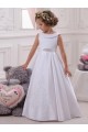 Satin & Lace Ball Gown Long Sleeveless Flower Girl Dresses Sheffield
