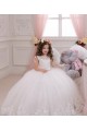 Tulle & Lace Ball Gown Chapel Train Sleeveless Flower Girl Wedding Dress Sheffield