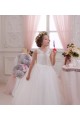Tulle & Lace Ball Gown Long Sleeveless Keyhole Back Little Flower Girl Dresses Sheffield
