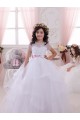 Tulle & Lace Ball Gown Short Sleeves Long Little Flower Girl Dress Sheffield