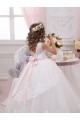 Tulle & Lace Ball Gown Chapel Train Sleeveless V-Back Flower Girl Dress for Wedding Sheffield