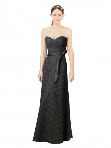 Lace Sheath Long Sleeveless Bridesmaid Dress Sheffield