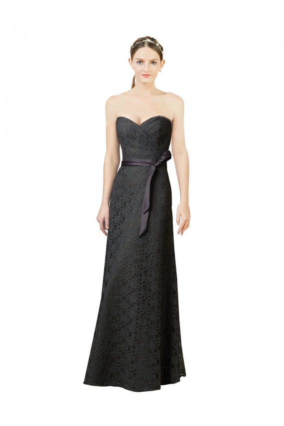 Lace Sheath Long Sleeveless Bridesmaid Dress Sheffield