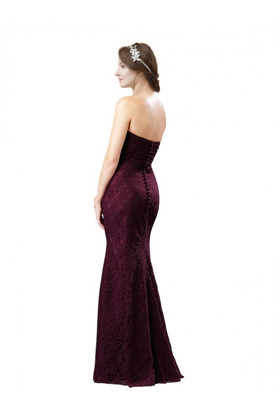 Lace A-Line Long Sleeveless Bridesmaid Dress Sheffield