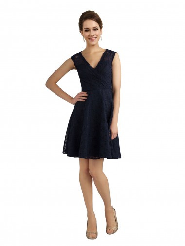 Lace A-Line Knee Length Sleeveless Bridesmaid Dress / Evening Dress Sheffield