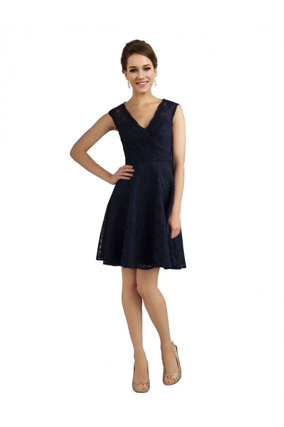 Lace A-Line Knee Length Sleeveless Bridesmaid Dress / Evening Dress Sheffield