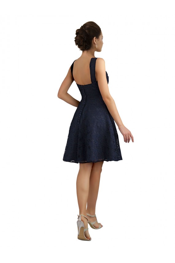 Lace A-Line Knee Length Sleeveless Bridesmaid Dresses Sheffield