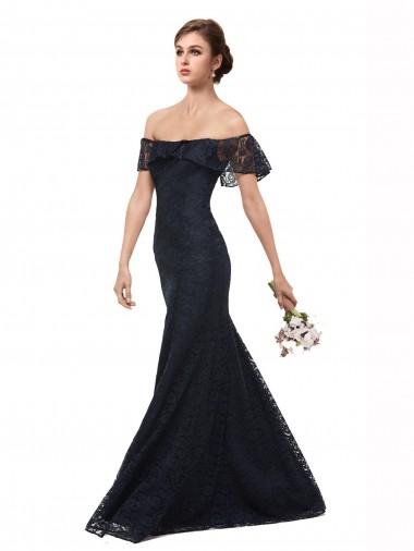 Lace Mermaid Long Flutter Sleeves Prom Dress / Bridesmaid Dress Sheffield