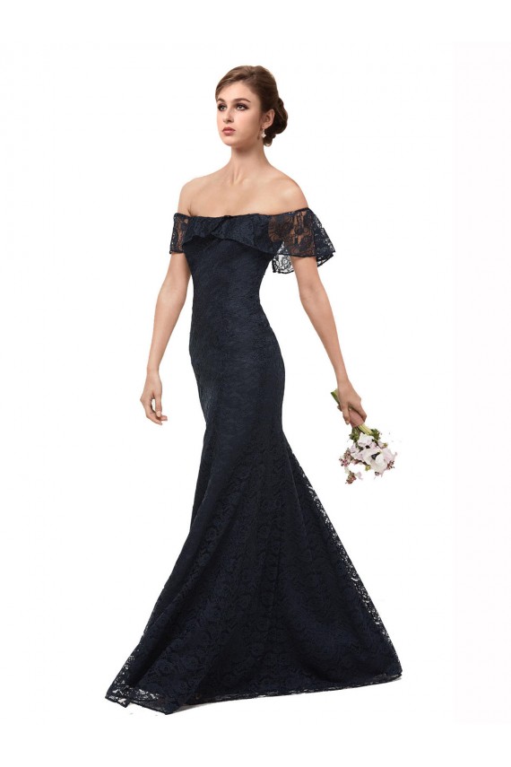 Lace Mermaid Long Flutter Sleeves Prom Dress / Bridesmaid Dress Sheffield