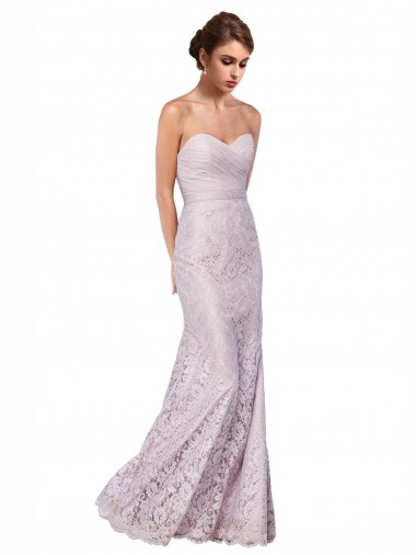 Lace Mermaid Long Sleeveless Bridesmaid Dress / Evening Dress Sheffield