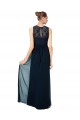 Chiffon & Lace A-Line Long Sleeveless Keyhole Back Bridesmaid Dress Sheffield