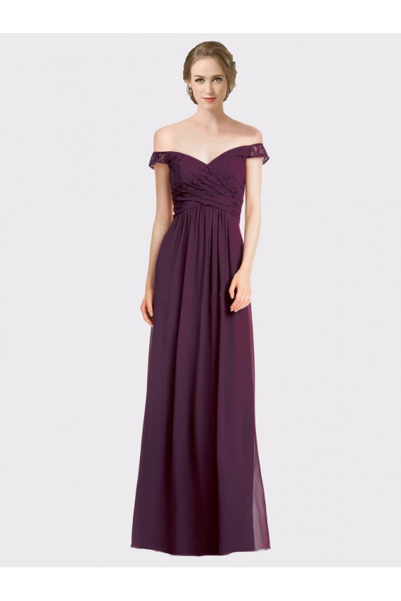 Soft Chiffon & Lace Long Sleeveless Low Back Bridesmaid Dress Sheffield