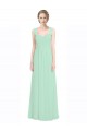 Soft Chiffon & Lace A-Line Long Sleeveless Sweetheart Keyhole Back Bridesmaid Dresses Sheffield