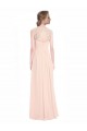 Soft Chiffon & Lace A-Line Long Sleeveless Sweetheart Keyhole Back Bridesmaid Dresses Sheffield
