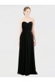 Soft Chiffon & Lace A-Line Long Sleeveless Low Back Black Bridesmaid Dresses Sheffield