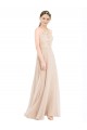 Soft Chiffon & Lace A-Line Long Sleeveless Keyhole Back Prom Dress / Bridesmaid Dress Sheffield