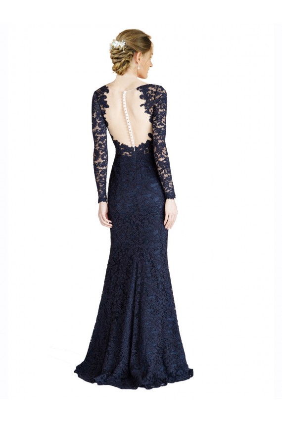 Lace Mermaid Long Long Sleeves Keyhole Back Prom Dress / Bridesmaid Dress Sheffield