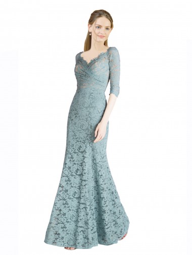 Lace A-Line Long Half Sleeves Prom Dress / Bridesmaid Dress Sheffield