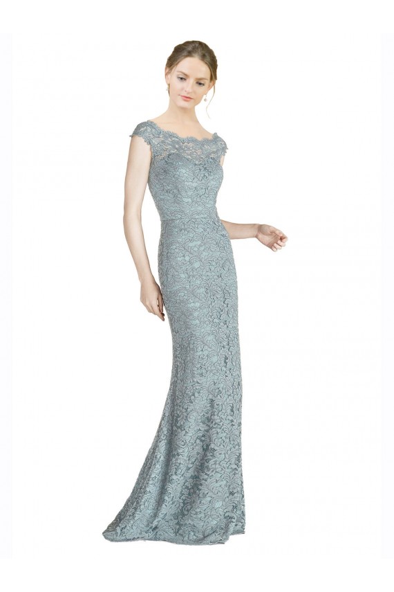 Lace Mermaid Long Cap Sleeves Prom Dress / Bridesmaid Dress Sheffield