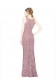 Lace Mermaid Long Sleeveless Prom Dress / Bridesmaid Dress Sheffield