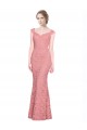 Lace Mermaid Long Sleeveless Salmon Prom Dresses Sheffield