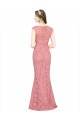 Lace Mermaid Long Sleeveless Salmon Prom Dresses Sheffield