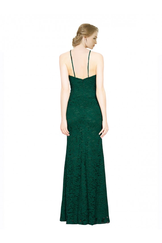 Lace Mermaid Long Sleeveless Low Back Prom Dress / Bridesmaid Dress Sheffield
