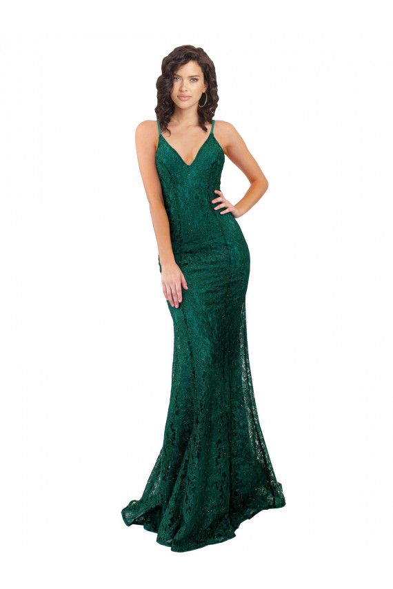 Lace Mermaid Long Sleeveless Open Back Black Tie Evening Gown / Prom Dress / Bridesmaid Dress Sheffield