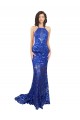Lace Mermaid Long Sleeveless Open Back Semi Formal Evening Dress / Prom Dress / Bridesmaid Dress Sheffield