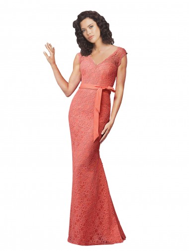 Lace Mermaid Long Sleeveless Open Back Bridesmaid Dress Sheffield