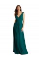 Soft Chiffon & Lace A-Line Long Sleeveless V-Neck Open Back Bridesmaid Dresses Sheffield