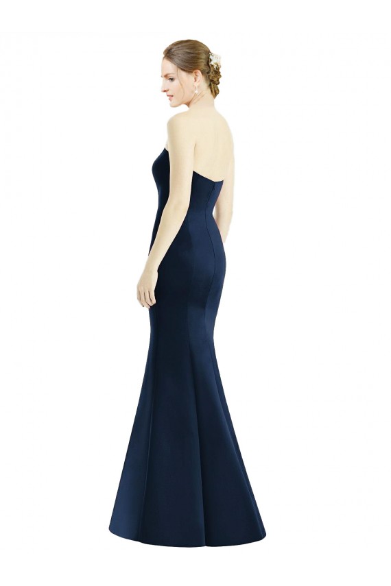 Satin Mermaid Long Floor Length Sleeveless Bridesmaid Dress Sheffield