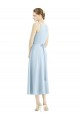 Satin A-Line Tea Length Sleeveless Bridesmaid Dress Sheffield