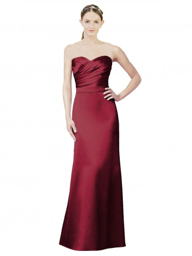 Satin Mermaid Long Sleeveless Bridesmaid Dress / Evening Dress Sheffield