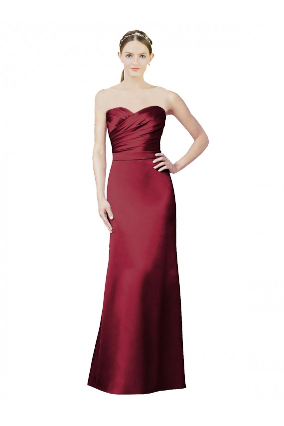 Satin Mermaid Long Sleeveless Bridesmaid Dress / Evening Dress Sheffield