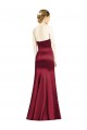 Satin Mermaid Mermaid Sleeveless Burgundy Bridesmaid Dress Sheffield