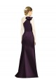 Satin Mermaid Long Sleeveless Grape Bridesmaid Dress Sheffield
